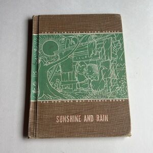 Vintage Sunshine and Rain Hardcover Book Reader Book